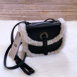 UGG Heritage Crossbody Black Leather Bag